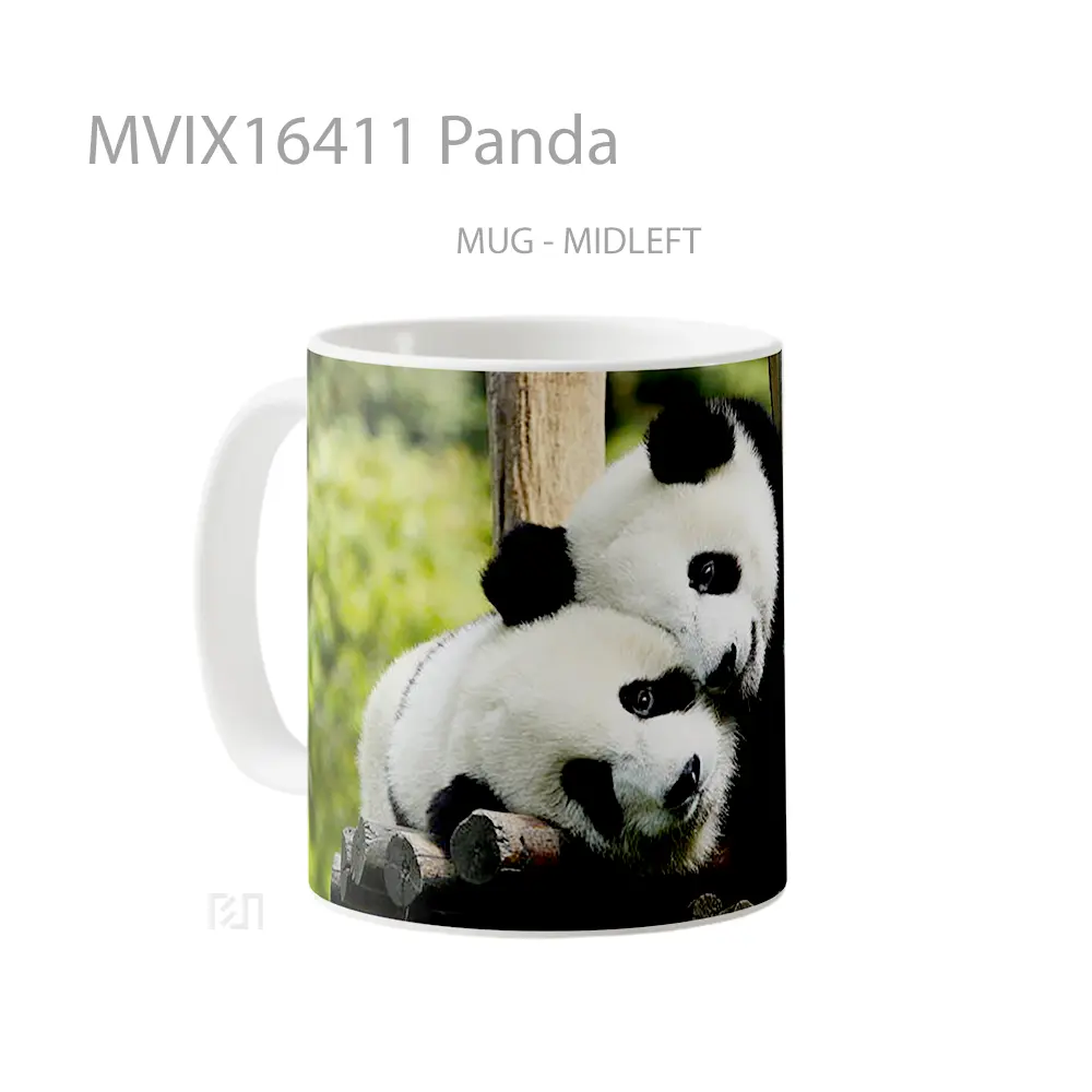 Mug Panda Full Wrap Lanscape - All-side / Desain