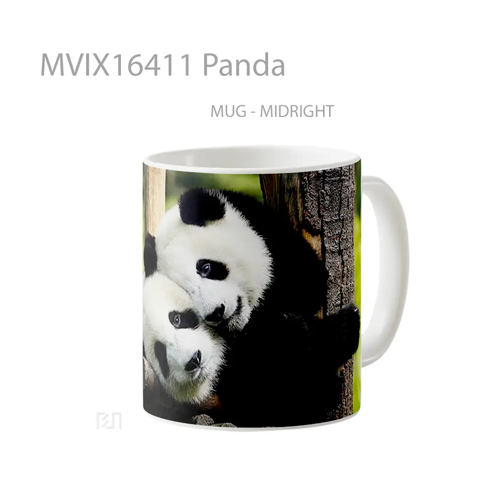 Mug Panda Full Wrap Lanscape - All-side / Desain