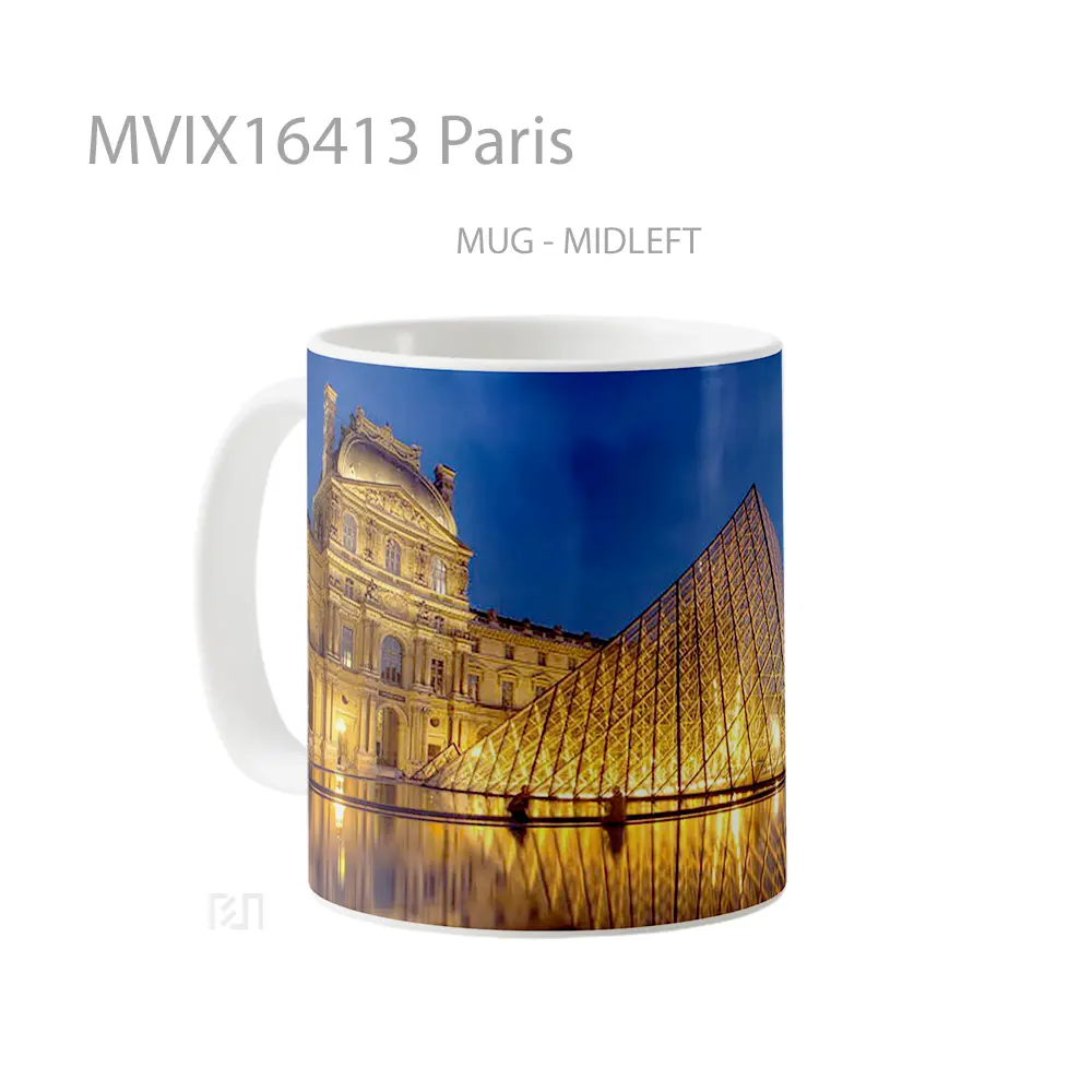 Mug Paris Full Wrap Lanscape - All-side / Desain