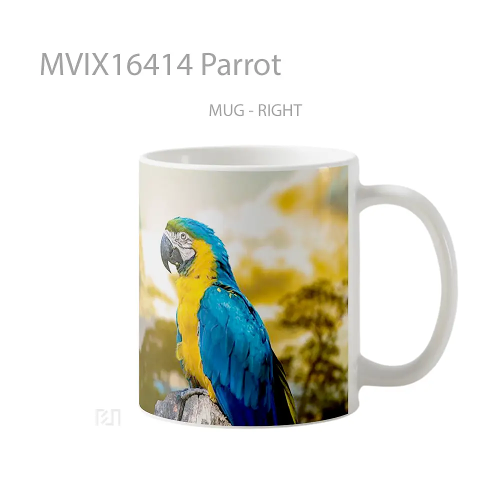 Mug Parrot Full Wrap Lanscape - All-side / Desain