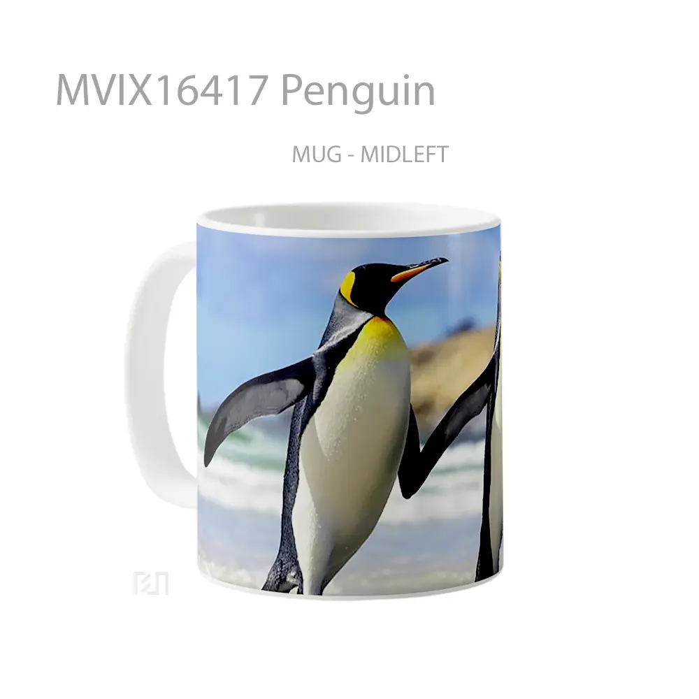 Mug Penguin Full Wrap Lanscape - All-side / Desain