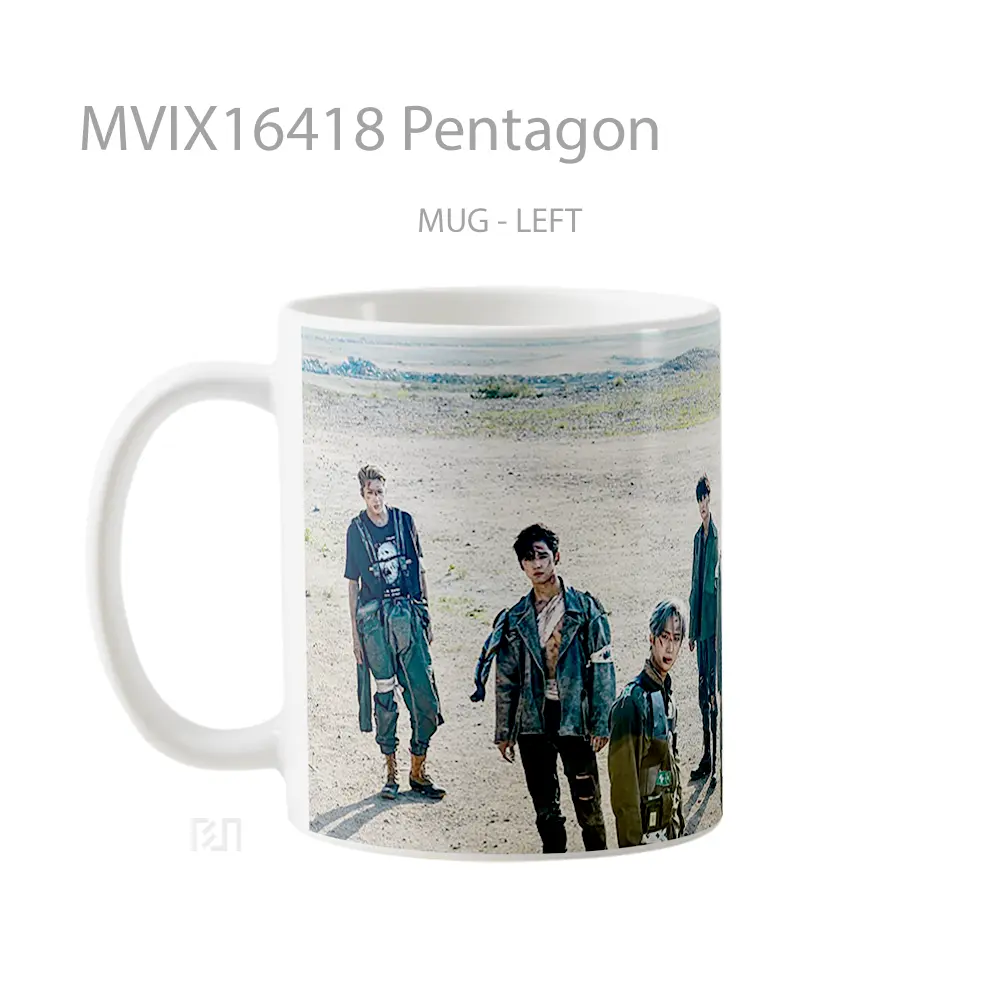 Mug Pentagon Full Wrap Lanscape - All-side / Desain