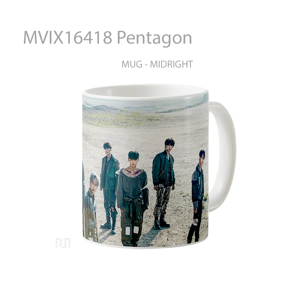 Mug Pentagon Full Wrap Lanscape - All-side / Desain
