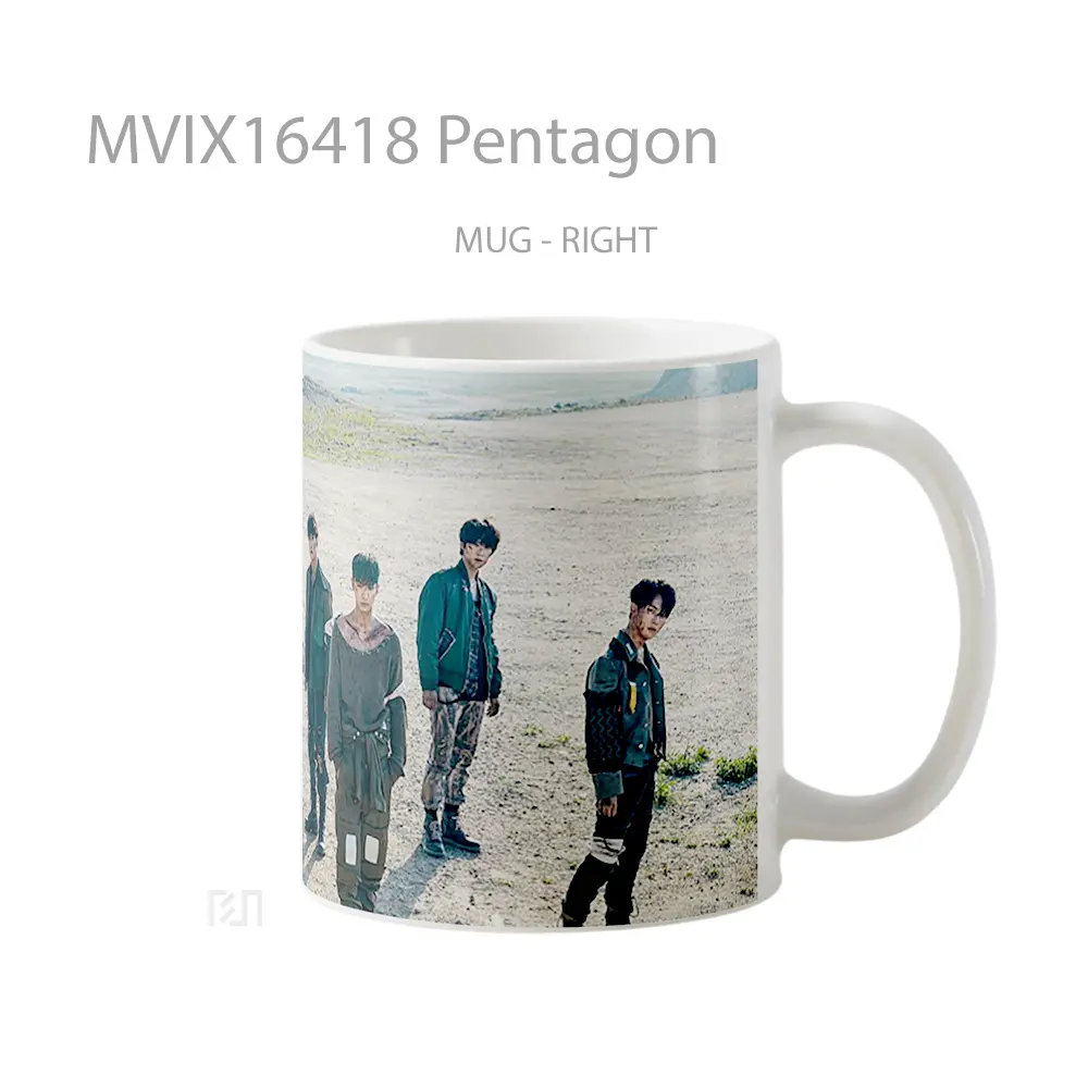 Mug Pentagon Full Wrap Lanscape - All-side / Desain