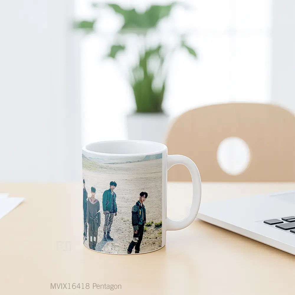 Mug Pentagon Full Wrap Lanscape - All-side / Desain