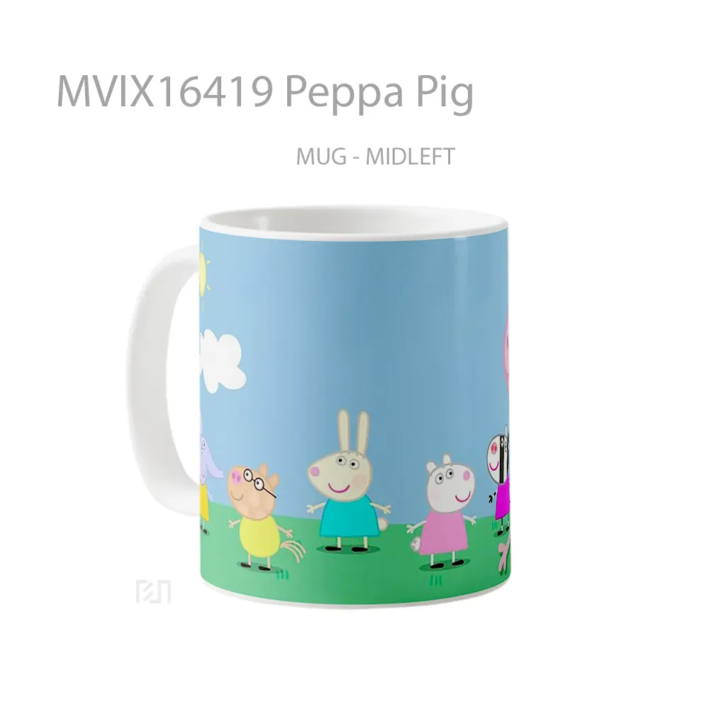 Mug Peppa Pig Full Wrap Lanscape - All-side / Desain
