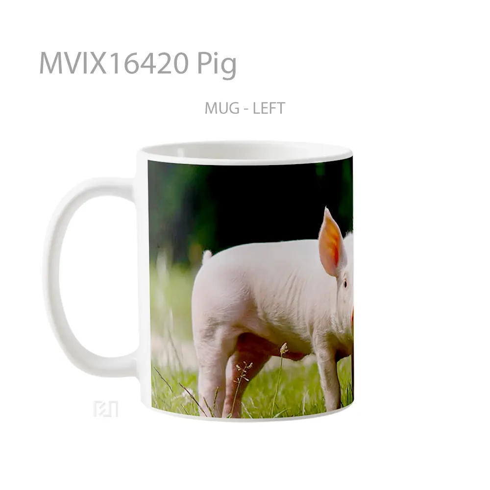 Mug Pig Full Wrap Lanscape - All-side / Desain