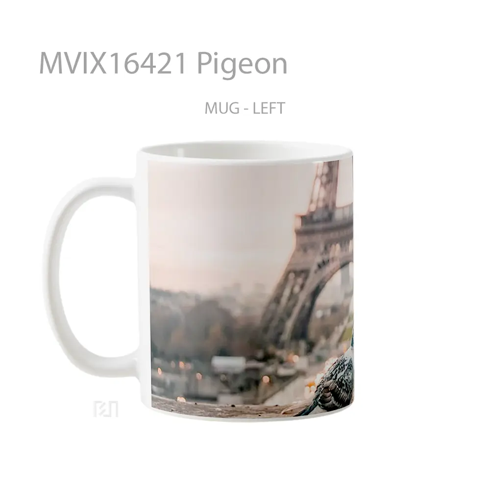 Mug Pigeon Full Wrap Lanscape - All-side / Desain