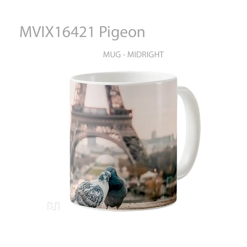 Mug Pigeon Full Wrap Lanscape - All-side / Desain