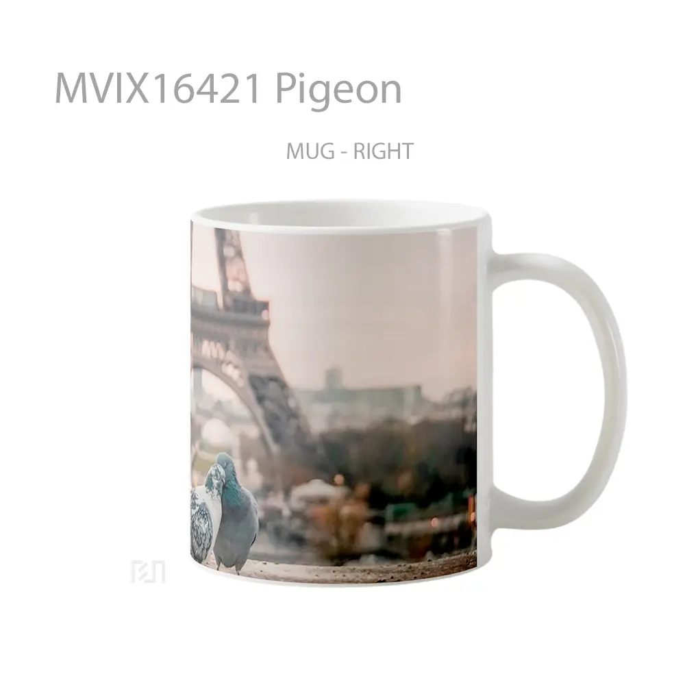 Mug Pigeon Full Wrap Lanscape - All-side / Desain