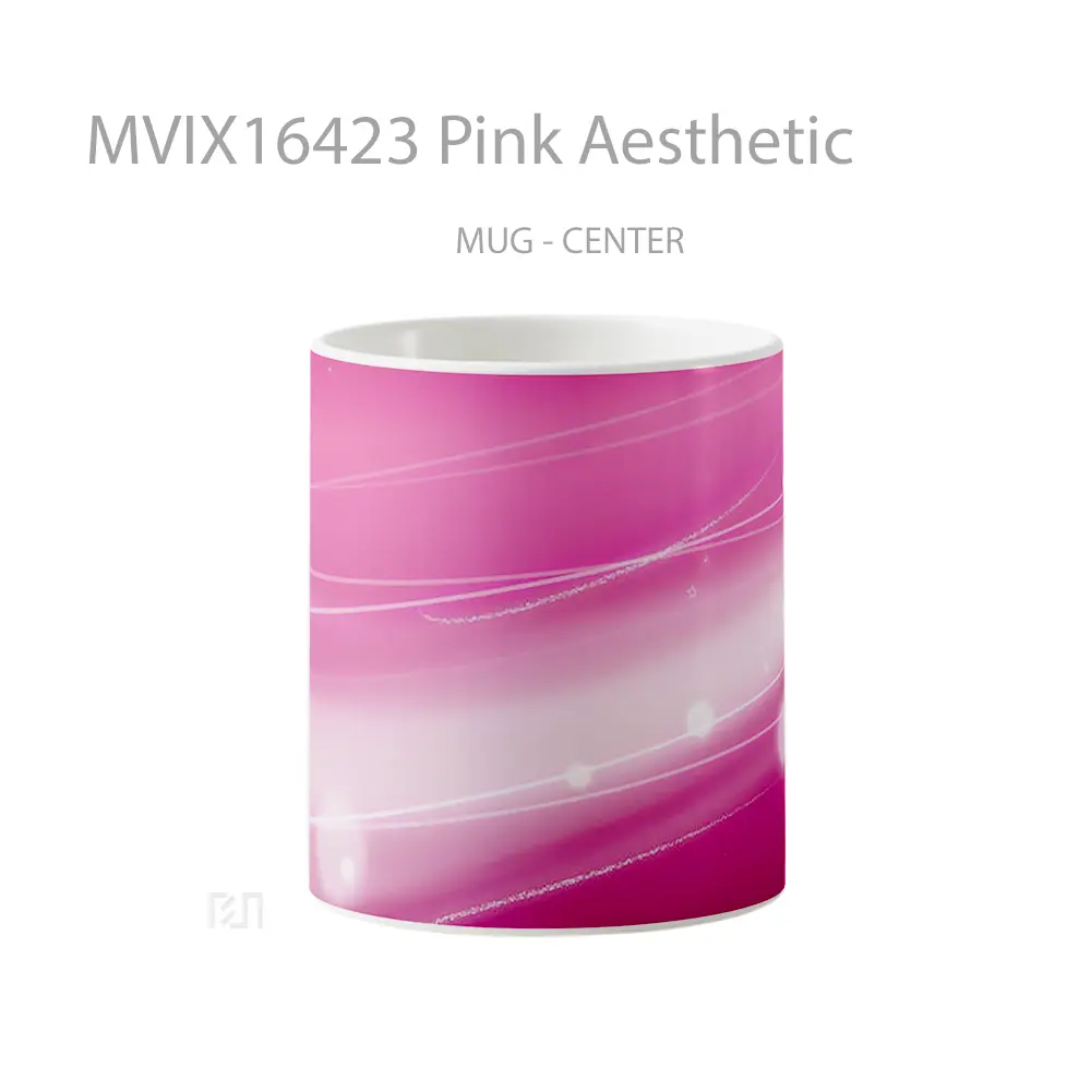 Mug Pink Aesthetic Full Wrap Lanscape