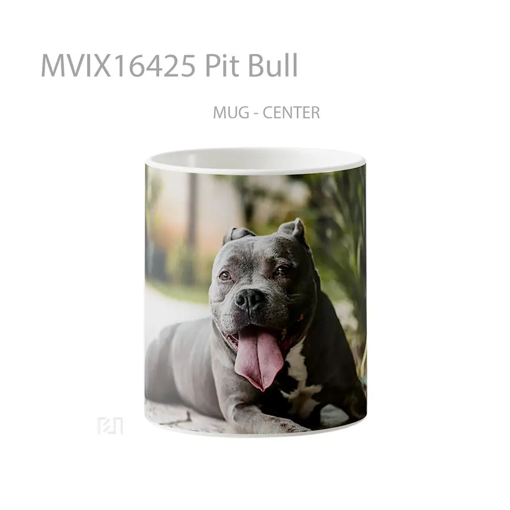 Mug Pit Bull Full Wrap Lanscape