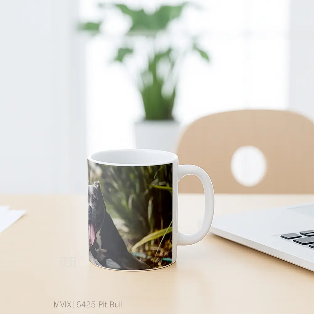 Mug Pit Bull Full Wrap Lanscape - All-side / Desain