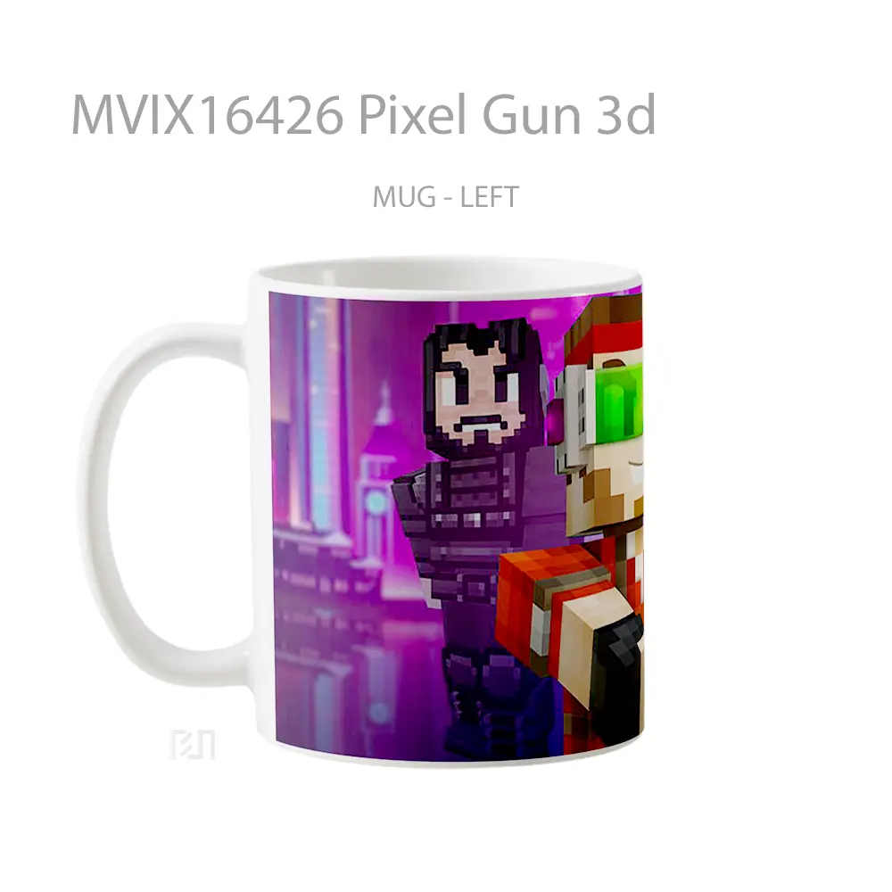 Mug Pixel Gun 3D Full Wrap Lanscape - All-side / Desain