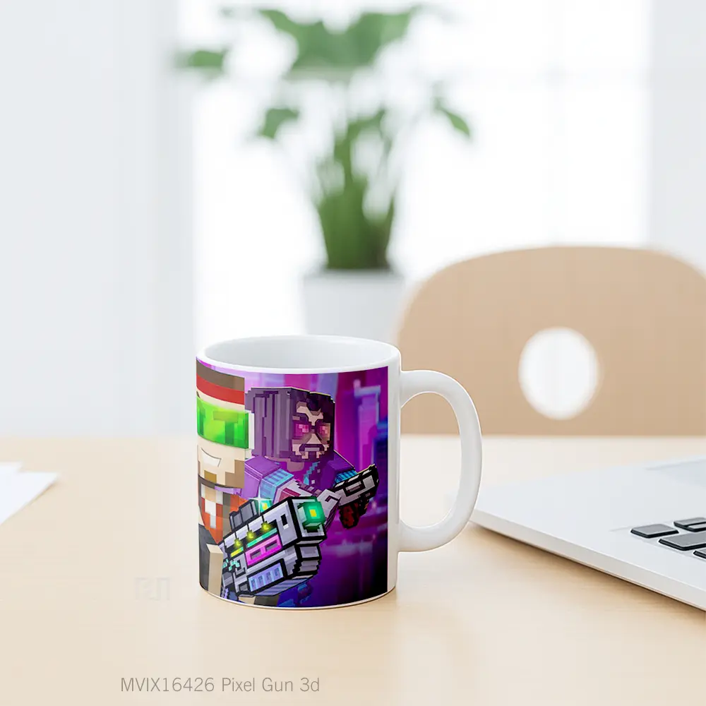 Mug Pixel Gun 3D Full Wrap Lanscape - All-side / Desain