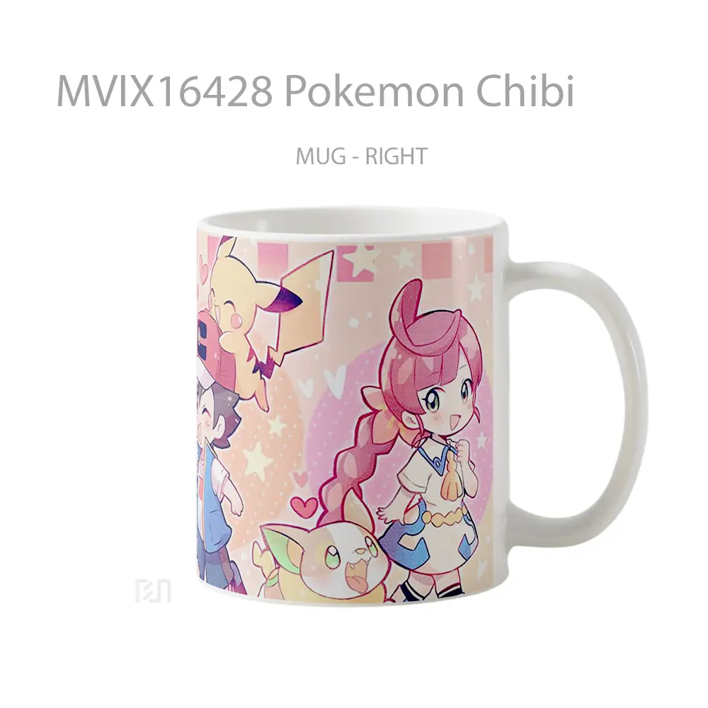 Mug Pokemon Chibi Full Wrap Lanscape - All-side / Desain