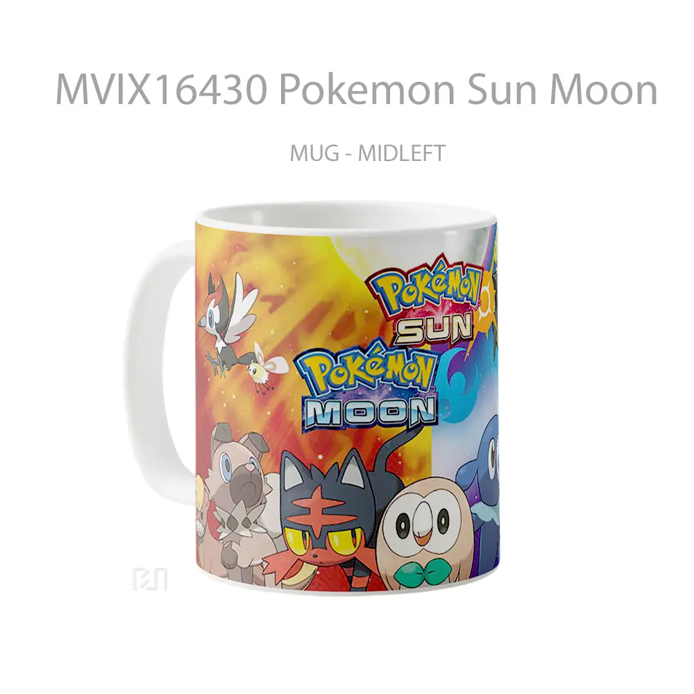 Mug Pokemon Sun Moon Full Wrap Lanscape - All-side / Desain