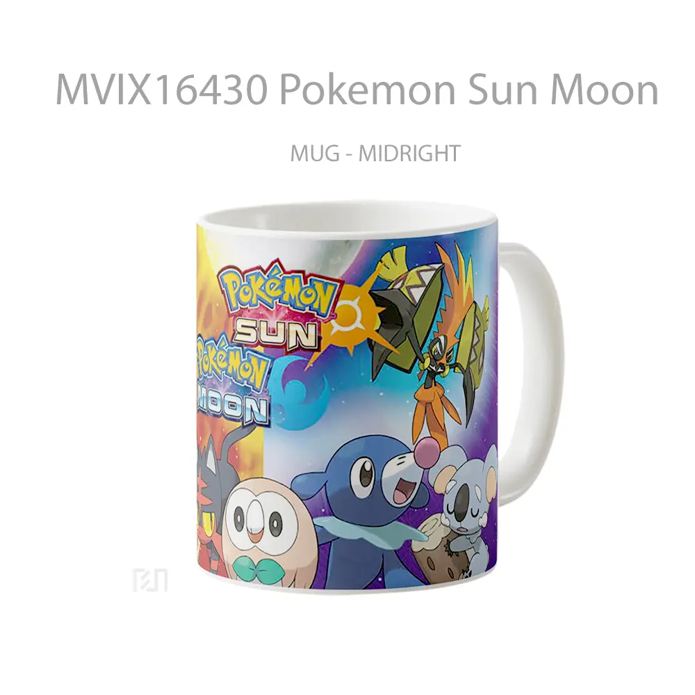 Mug Pokemon Sun Moon Full Wrap Lanscape - All-side / Desain