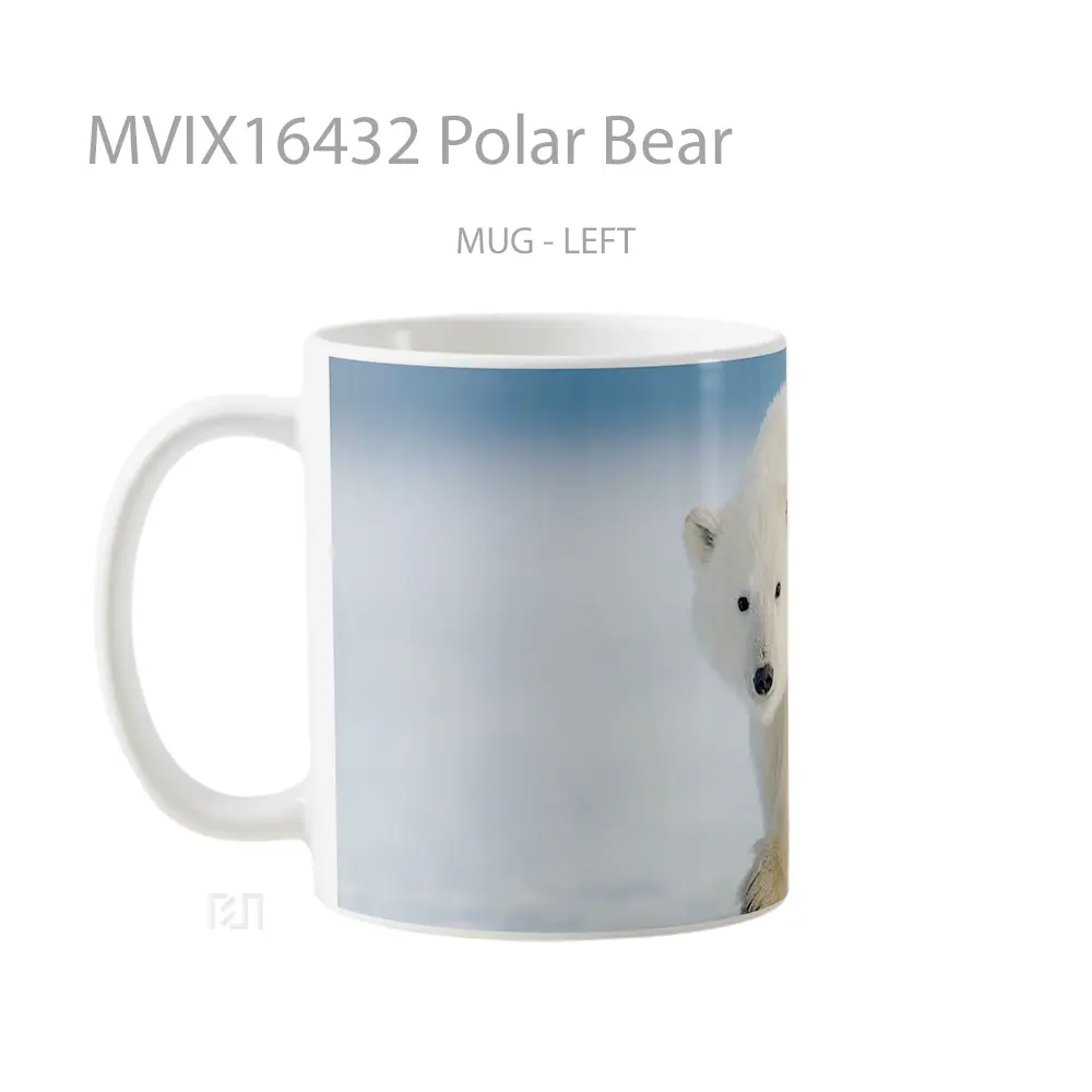 Mug Polar Bear Full Wrap Lanscape - All-side / Desain
