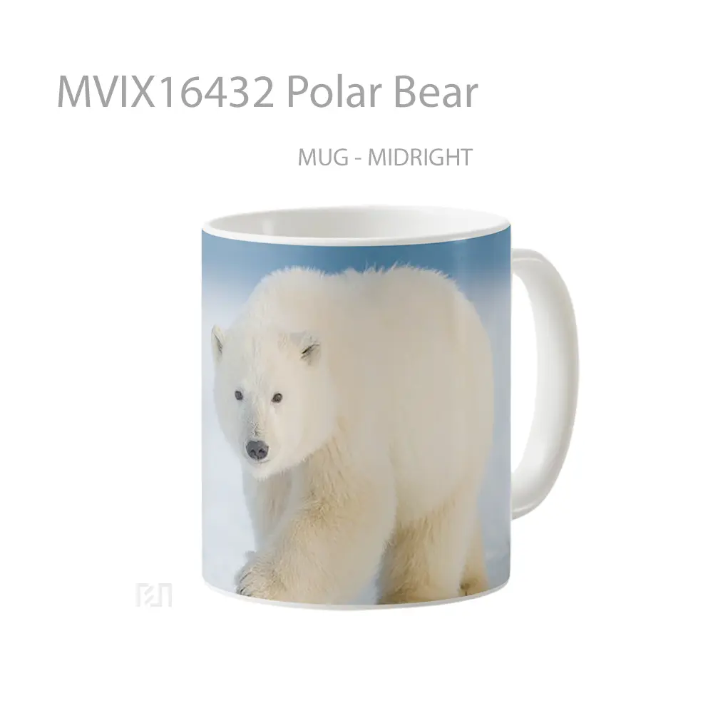 Mug Polar Bear Full Wrap Lanscape - All-side / Desain