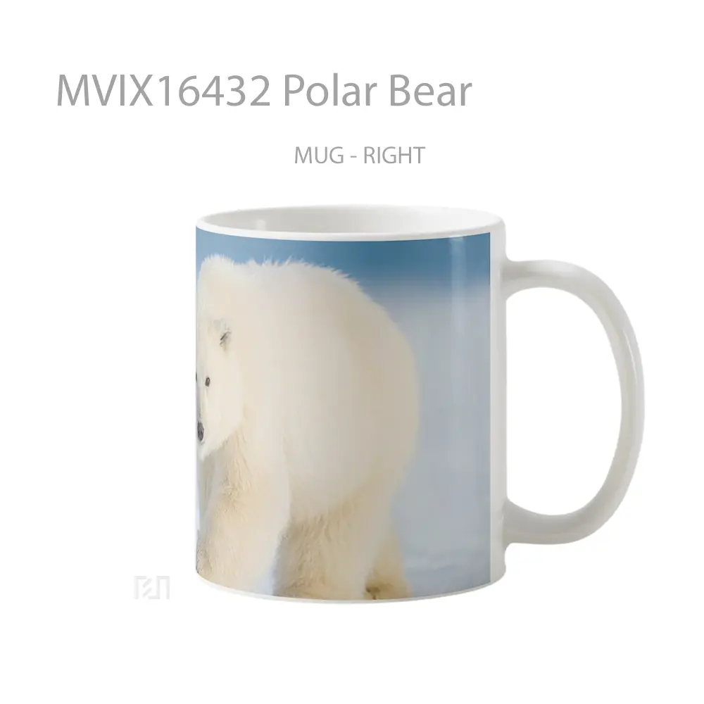 Mug Polar Bear Full Wrap Lanscape - All-side / Desain