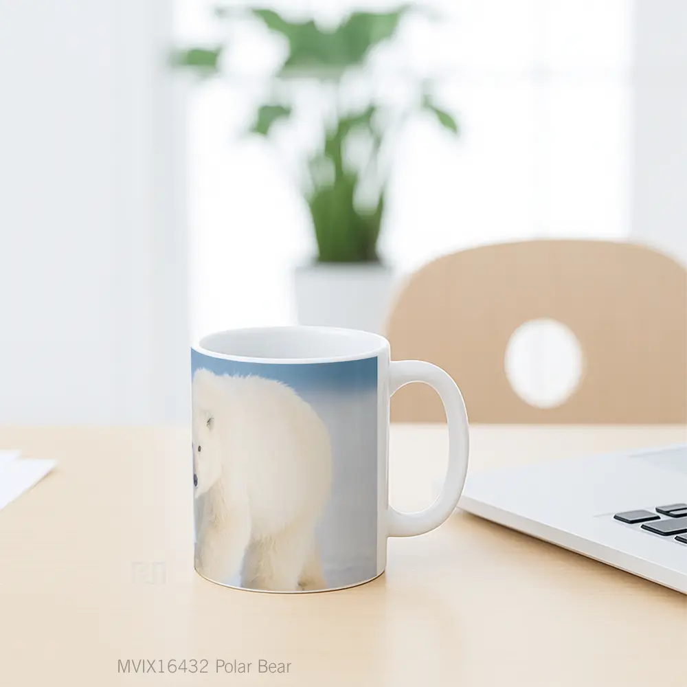 Mug Polar Bear Full Wrap Lanscape - All-side / Desain