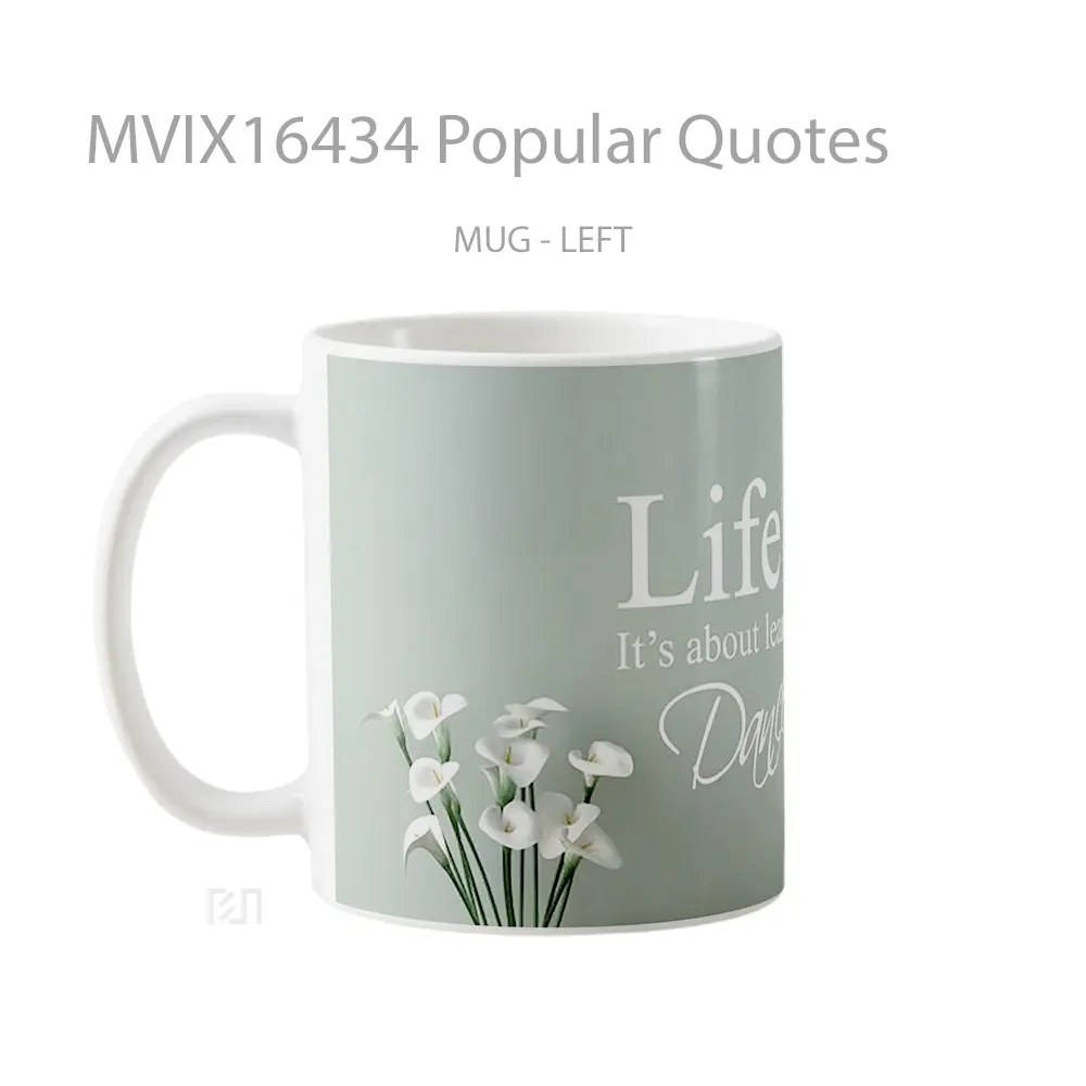 Mug Popular Quotes Full Wrap Lanscape - All-side / Desain