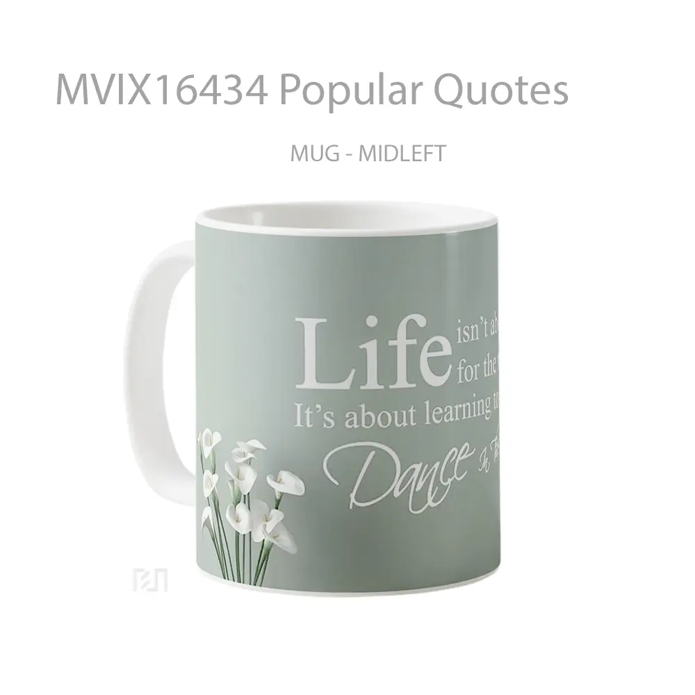 Mug Popular Quotes Full Wrap Lanscape - All-side / Desain
