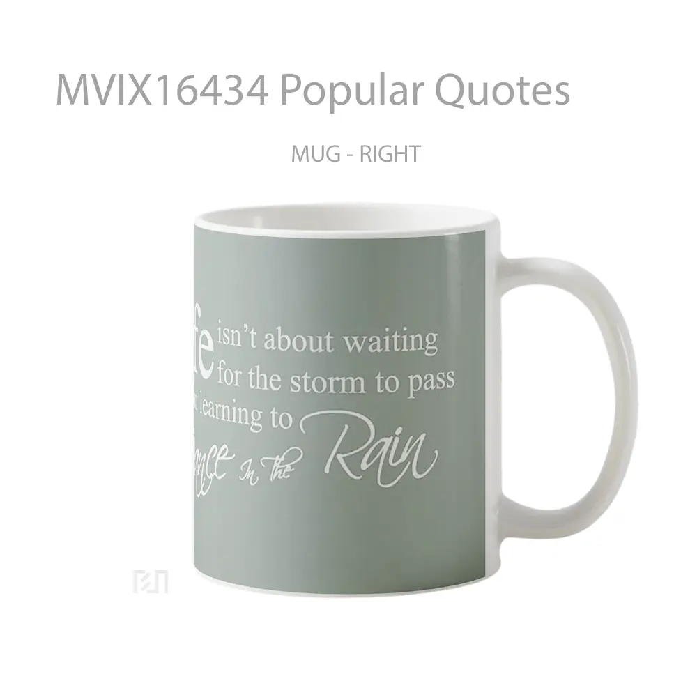 Mug Popular Quotes Full Wrap Lanscape - All-side / Desain