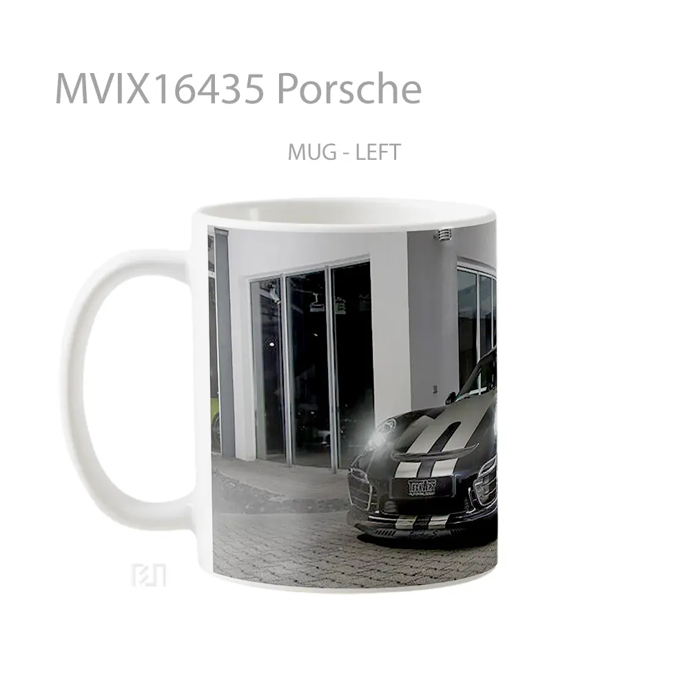 Mug Porsche Full Wrap Lanscape - All-side / Desain