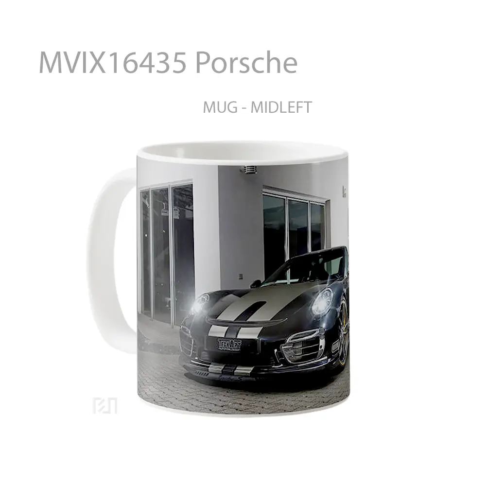 Mug Porsche Full Wrap Lanscape - All-side / Desain