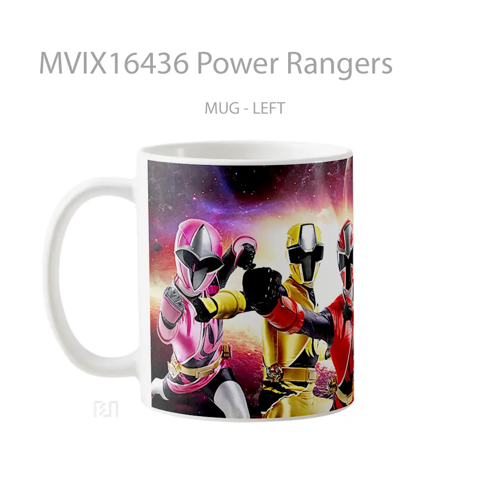 Mug Power Rangers Full Wrap Lanscape - All-side / Desain