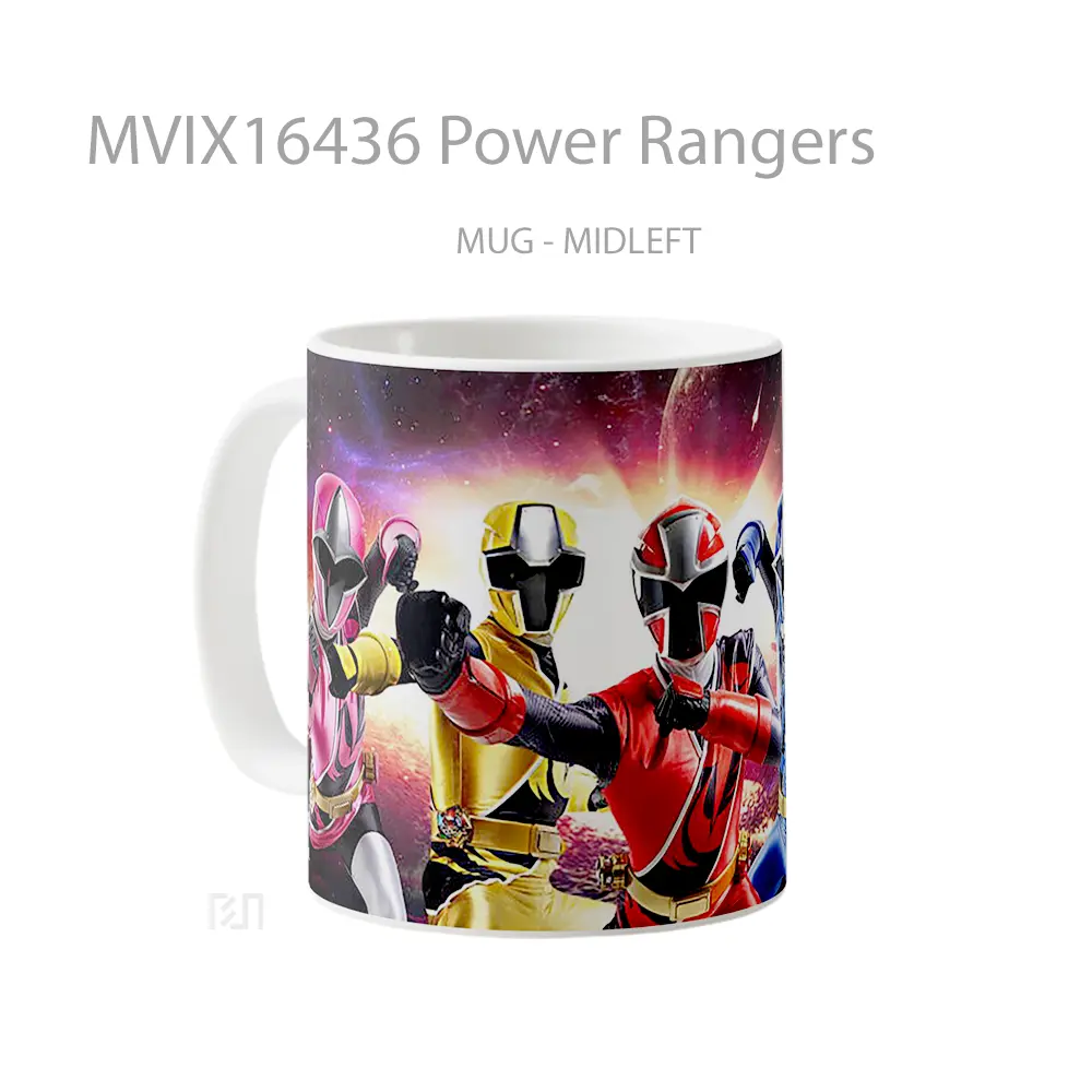 Mug Power Rangers Full Wrap Lanscape - All-side / Desain