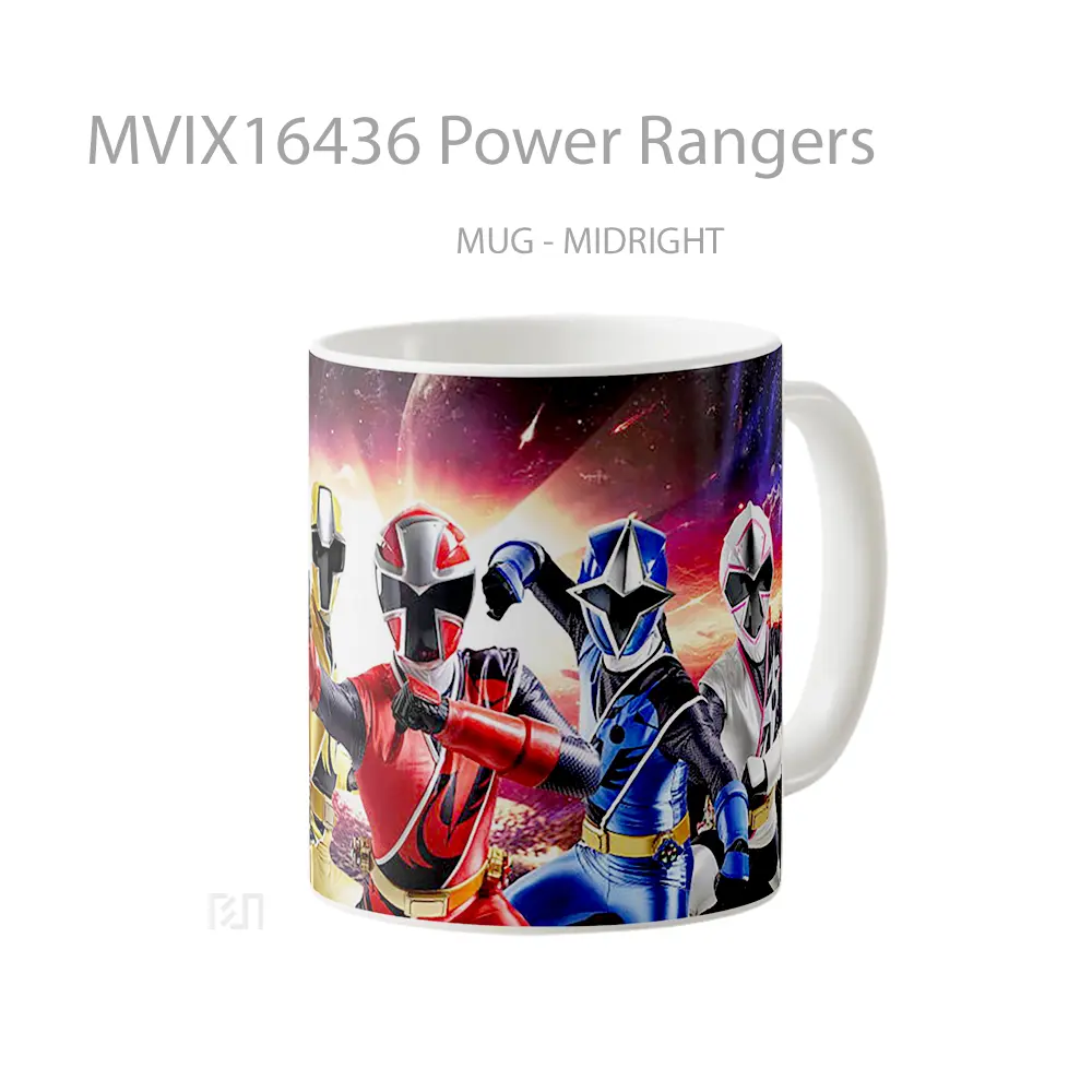 Mug Power Rangers Full Wrap Lanscape - All-side / Desain