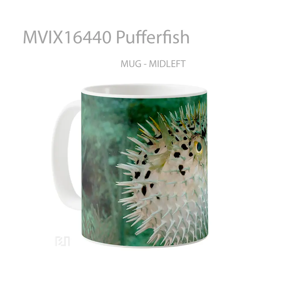 Mug Pufferfish Full Wrap Lanscape - All-side / Desain