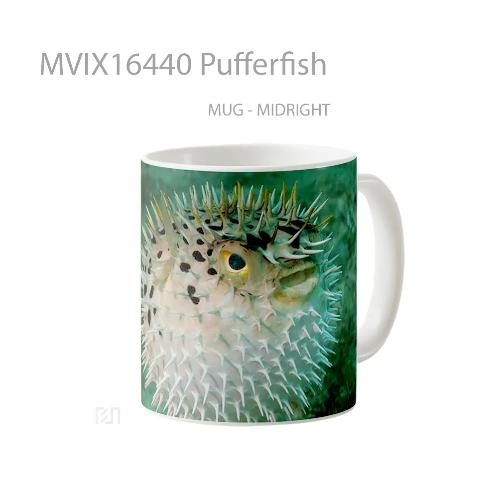 Mug Pufferfish Full Wrap Lanscape - All-side / Desain