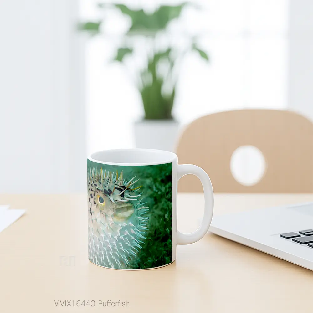 Mug Pufferfish Full Wrap Lanscape - All-side / Desain