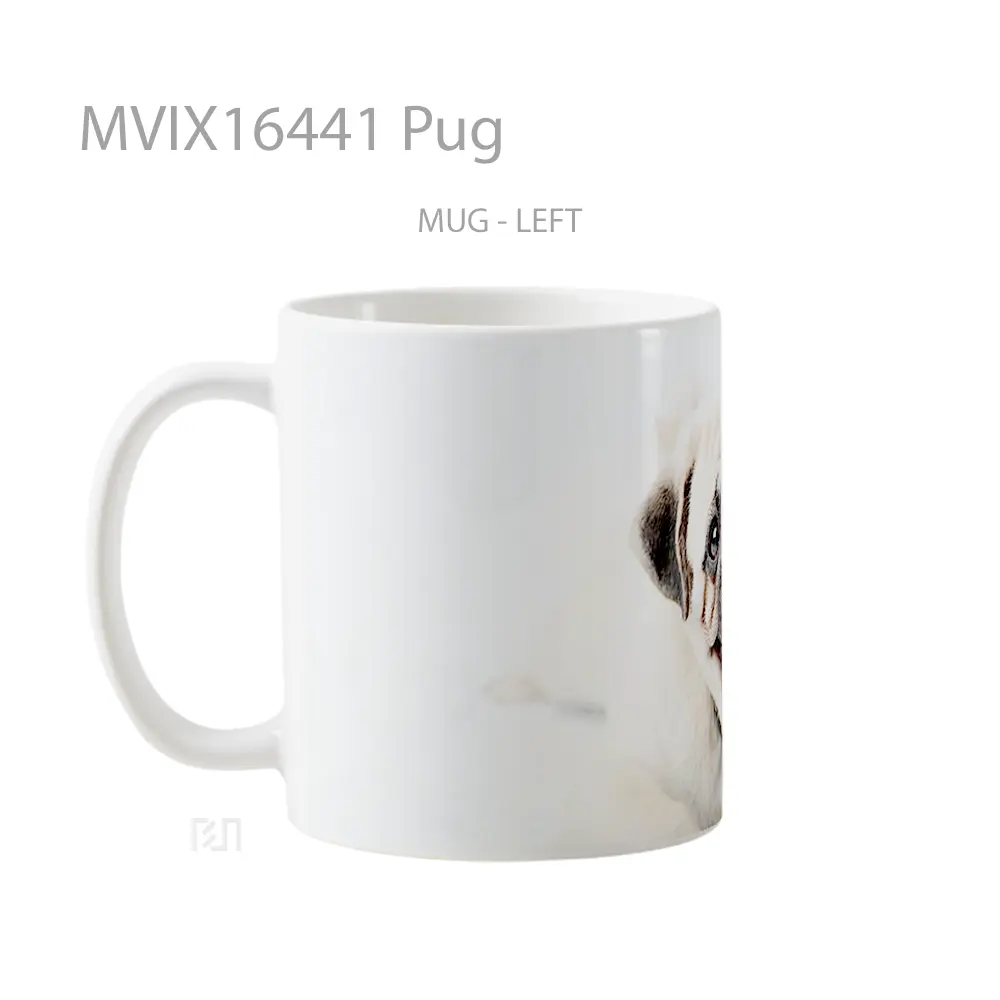 Mug Pug Full Wrap Lanscape - All-side / Desain