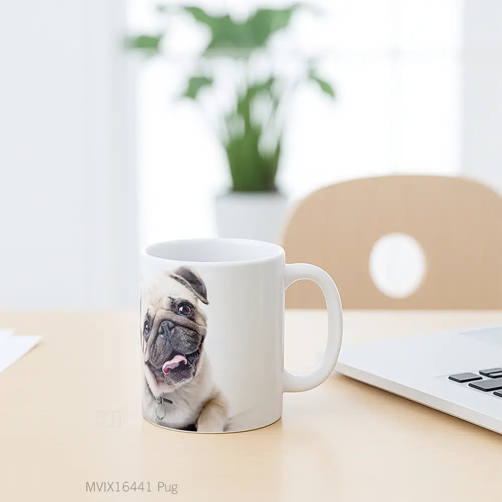 Mug Pug Full Wrap Lanscape - All-side / Desain