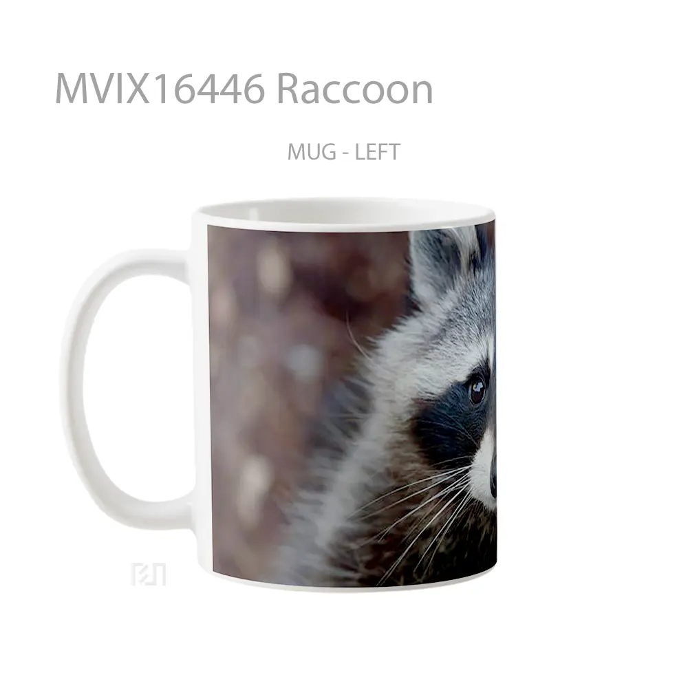 Mug Raccoon Full Wrap Lanscape - All-side / Desain