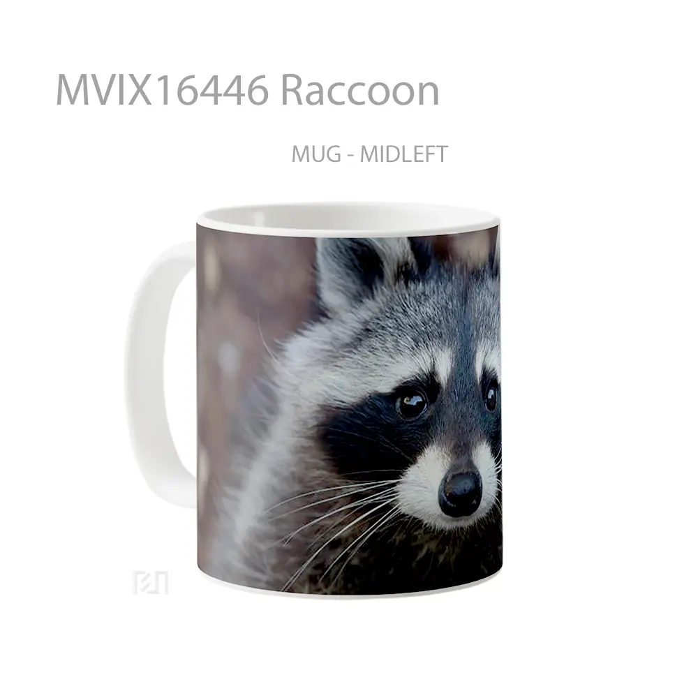 Mug Raccoon Full Wrap Lanscape - All-side / Desain