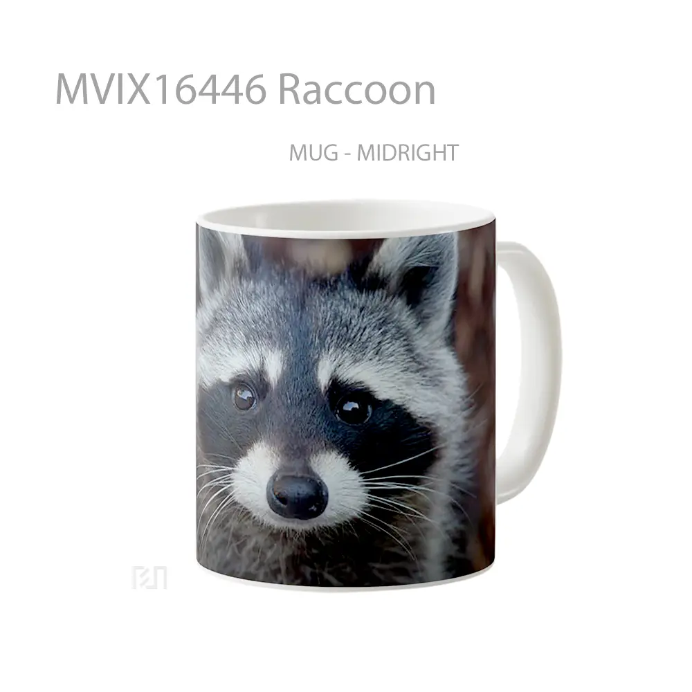Mug Raccoon Full Wrap Lanscape - All-side / Desain