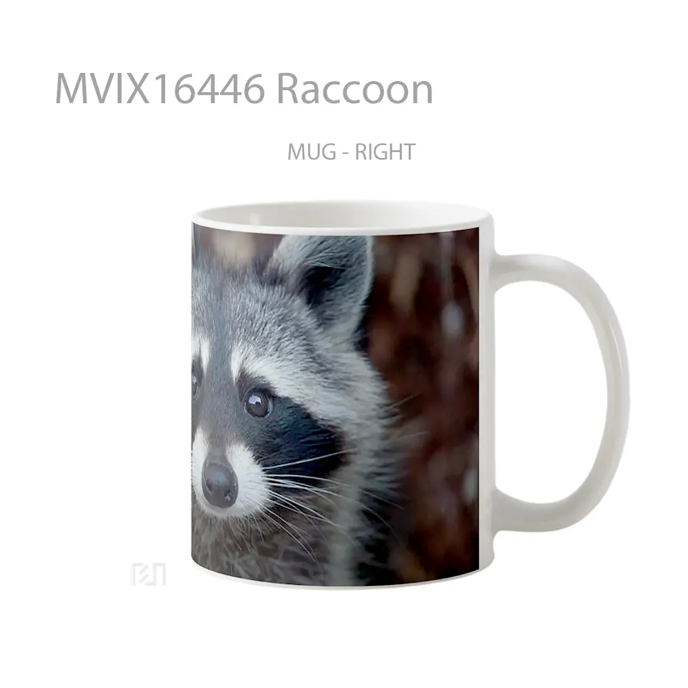 Mug Raccoon Full Wrap Lanscape - All-side / Desain