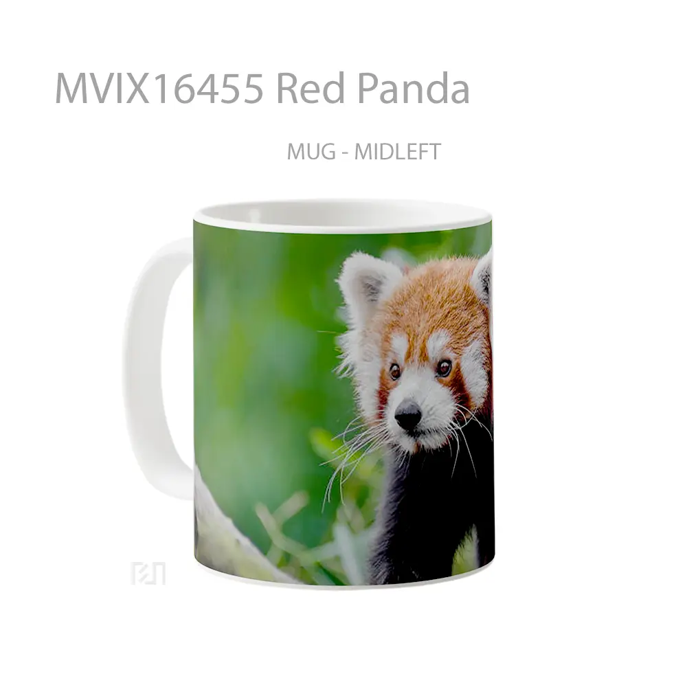 Mug Red Panda Full Wrap Lanscape - All-side / Desain