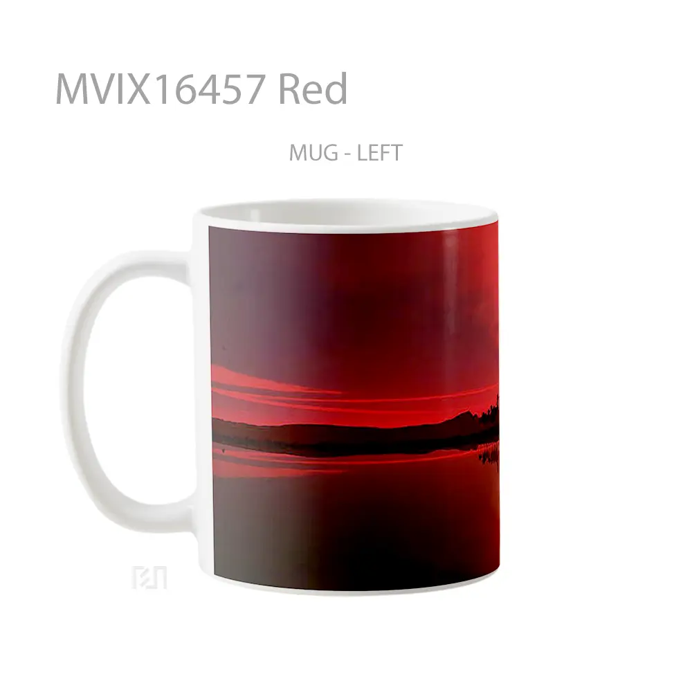 Mug Red Full Wrap Lanscape - All-side / Desain