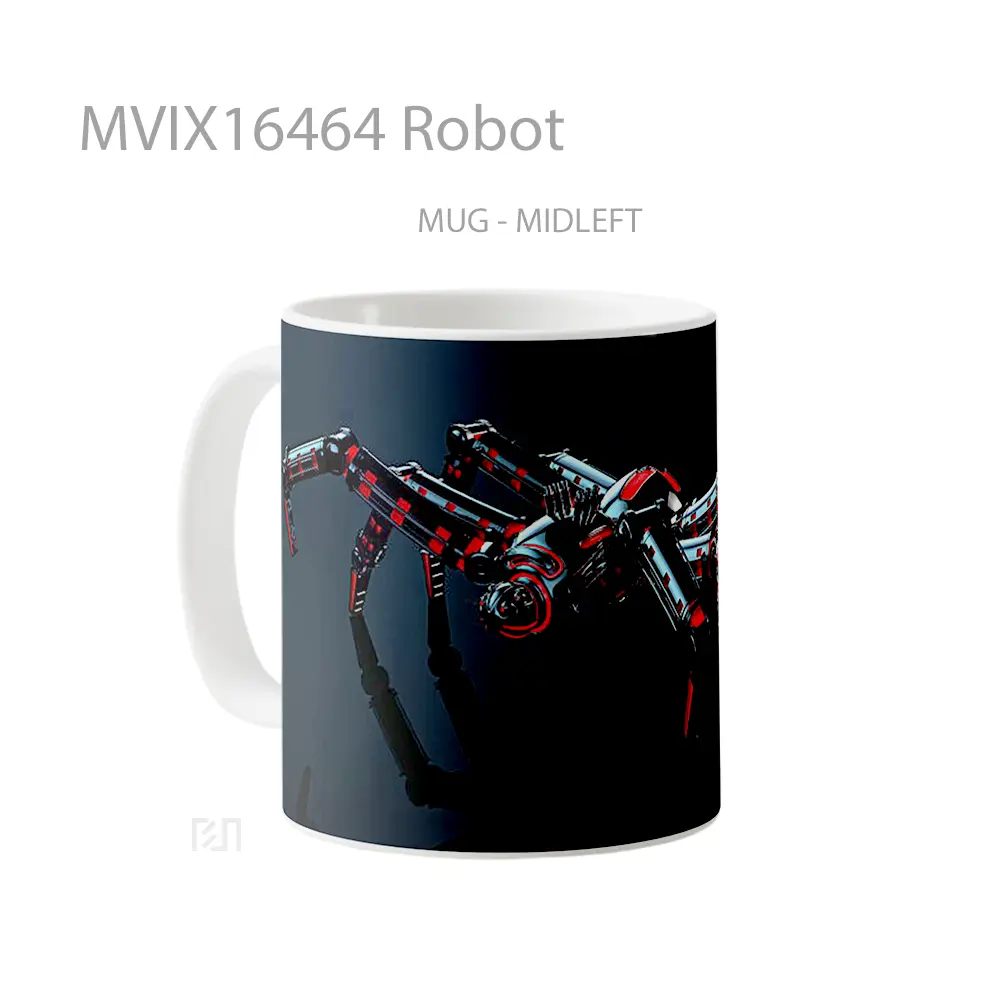 Mug Robot Full Wrap Lanscape - All-side / Desain