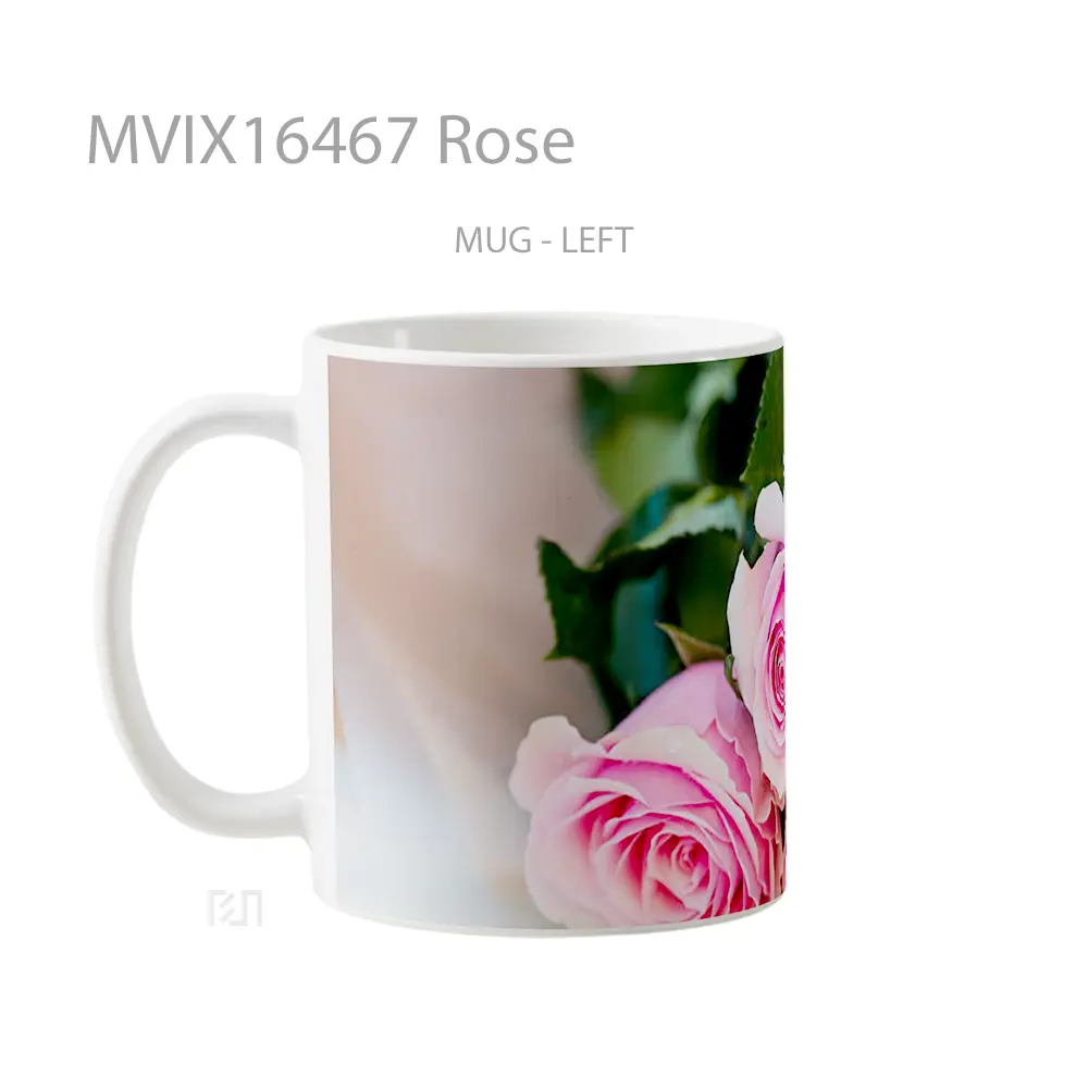 Mug Rose Full Wrap Lanscape - All-side / Desain