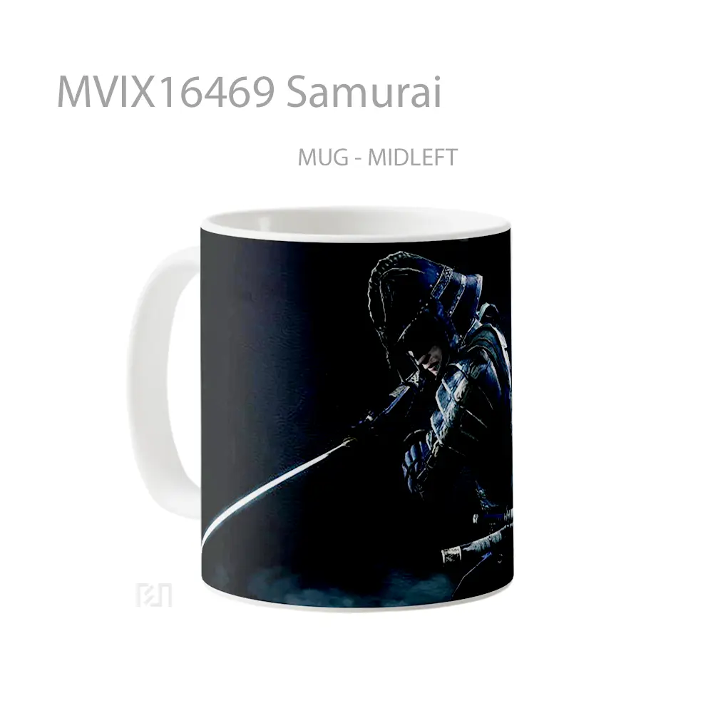 Mug Samurai Full Wrap Lanscape - All-side / Desain