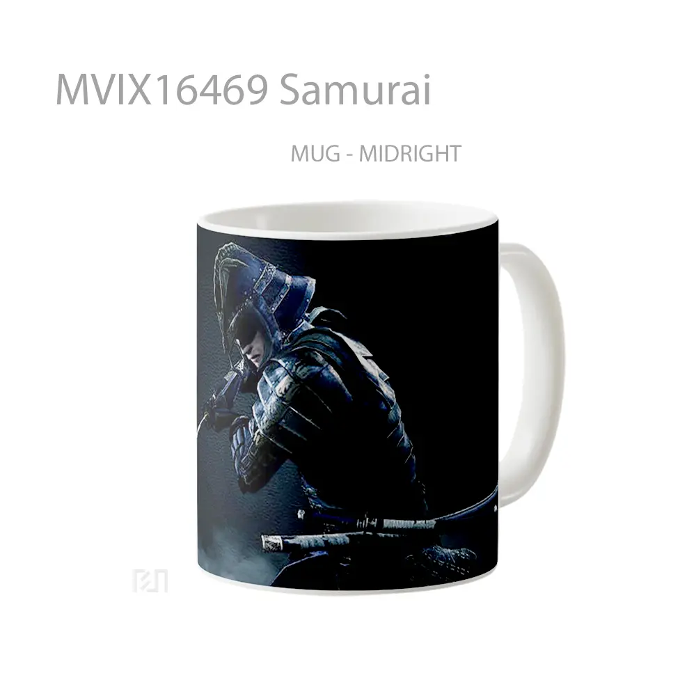Mug Samurai Full Wrap Lanscape - All-side / Desain