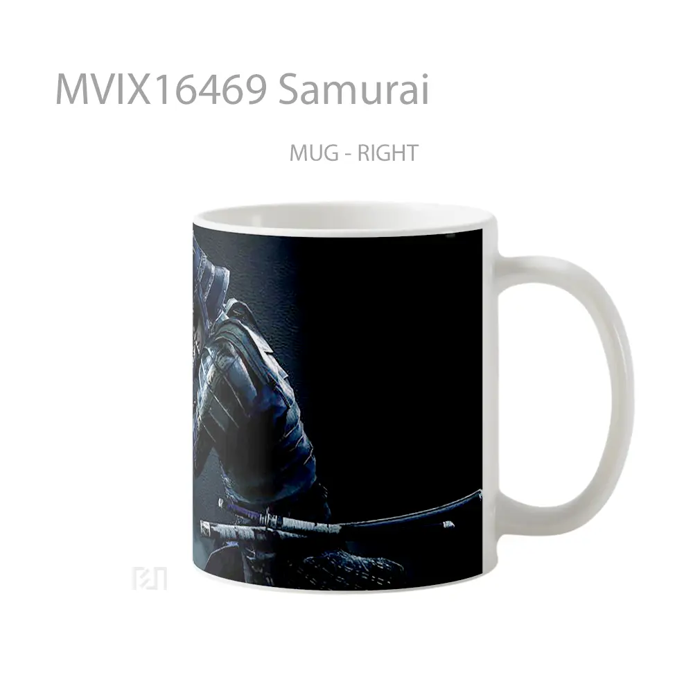 Mug Samurai Full Wrap Lanscape - All-side / Desain